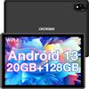 DOOGEE U10PRO 2024 Tablet 10 Pollici Android 13 Tablet 20GB RAM 128GB ROM(1TB TF), TÜV SÜD, 5060mAh Batteria Tablet per Bambini, Tablet in Offerta IPS HD, 8MP+5MP, Widevine L1/ BT 5.0/ WiFi6/ OTG Nero