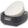 Joseph Joseph Slim Porta Saponetta Compatto, Piattino portasapone, Accessori Bagno, Nero Matte
