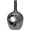 DRW Vaso da tavolo in ceramica con foro in argento 13 x 22 x 36 cm