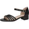 CAPRICE Sandali da donna con tacco in pelle con cinturino, Beige (Cream/Gold), 38,5 EU