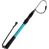 KOMCLUB Raffio Telescopico in Lega di Alluminio Accessori per la Pesca con Gancio e Manico in Gomma, Adatto per la Pesca in Acqua Dolce e Salat 140cm
