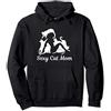 Funny Crazy Cat Lady Apparel Funny Sexy Crazy Cat Lady Gift for Cat Lovers Best Mom Dad Felpa con Cappuccio