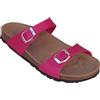 BIO Menphis Sandalo donna due fibbia laterali e suola in Sughero 212 - FUXIA 36