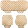 CGEAMDY Coprisedile Auto Universale, Cuscino Sedile Auto in Peluche, Cuscino Antiscivolo per Sedia, Morbido, Traspirante, Cuscino per Sedili per la Maggior Parte Delle auto, e dei SUV (Beige1)