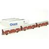 OS.KAR 4217 Set tre carri FS 2 assi livrea marrone tetto alluminio Hbchs e Gbhqs