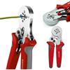 ERKO Pinza crimpatrice T10 per capicorda isolati e non isolati (terminali 0,25-10 mm²), in acciaio inox, peso: 0,42 kg