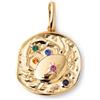 SINGULARU - Charm Colori organici Zodiaco - Cancro - Ciondolo in argento 925 con finitura placcata oro 18Kt - Charm abbinabile alla collana - Gioielli da donna