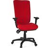 HJH Office 702120 Sedia da ufficio professionale ZENIT HIGH Tessuto ergonomica, portata fino a 120 kg, colore: rosso