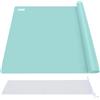 Foepoge Extra Grande 71x51cm Tappetino in Silicone per Resina Epossidica, Alginato per Calchi, Kit per Calco in Gesso, Creazione Gioielli, Tappetini in Silicone per Friggitrice Ad Aria, Verde Menta