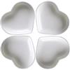 Binoster Piatto super Carino con Cuore in Ceramica, piatto per condimenti, piatti per condimenti/ciotola per sushi in salsa di soia, piatti da portata, piatti in porcellana amore (set di 4) (8cm)