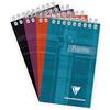 Clairefontaine 8626C Un bloc notes da tavolo a Spirale con intestazione - 8, 5x14 cm - 160 pagine Détachables a righe - Carta Bianca 90g - copertina in carta laminata colore casuale