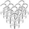 swihorab Magnethaken, Ganci magnetici, confezione da 12 ganci magnetici extra forti, 150kg, magneti al neodimio super potenti con ganci, ganci magnetici al neodimio da 20 mm per la cucina