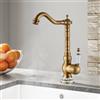 Saeuwtowy Cucina Familiare Moderna e Bagno Rubinetto Rame Antico Rubinetto Miscelatore Leva Rubinetti Lavabo Con Becco Girevole Retro Rubinetto Del Lavello