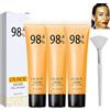 TaimeiMao 3 Pezzi Gold Peel off Mask, Maschera Viso Peel Off, Maschera Viso Idratante, Maschera Viso Antirughe, Maschera Punti Neri Rimozione, Per Azione Idratante, Antirughe, Detergente (3)