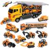 Jenilily Camion Giocattolo per Bambini, Macchinine per bambini Set di Giocattoli Costruzione per Veicoli da Costruzione 2 3 4 5 anni