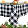 ShinyBeauty Runner da tavola a quadri in bufalo Runner a quadri a quadri per cucina da tavola in cotone i in cotone Overlay Home Decor (55x55, Nero E Bianco.)