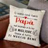 UEOTO QZOSZ Regalo Papa Compleanno Utile, Festa del Papà Idee Regalo Cuscino Federa Divano 45x45, Regali per la Festa del Papà Natale Copricuscini Decorativi Personalizzati