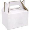 ONLY BOXES Scatola Picnic Mini in Cartone Bianco, Scatola per Feste, Pasti, Ristoranti, 14 x 10 x 9,5 cm, 10 pezzi