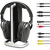 Cuffie TV Wireless Doppie Con Trasmettitore Base – 40 Ore Di Batteria, Bassa Latenza, Ottico/AUX E USB