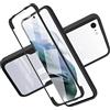 LXHGrowH Cover Compatibile con iPhone SE 2022/SE 2020 e iPhone 8/7 (4,7), Custodia 2in1 Dual Layer Ibrida [360°] Full Body Antiurto Protettiva [Silicone TPU Fronte] e [Rigida Plastica Back] caso, Nero