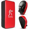 Odoland Pugilato Kit 2 in 1 per Bambini e Adulti, Pad da Boxe, Colpitori Boxe, Focus Pads Boxing, Pao Pads Set per Kickboxing, Karate, Taewondo, Muay Thai, MMA Training, Rosso