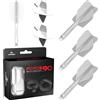 Mission Darts Force 90 | Freccette con sistema integrato di precisione e asta, confezione da 3 alette e steli combinati 2 in 1 professionali altamente durevoli | Slim (trasparente, Tweenie)