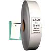 BT-Label 1500 etichette in cartone 30 x 46 mm su rotolo senza fine con foro, etichette per etichettatrici, vestiti, etichette per etichette