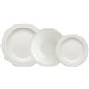 Queens Queen's Artic White - Servizio da tavola in ceramica, 12 pezzi, per 4 persone, colore: Bianco