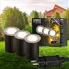 Briloner - Sistema da giardino Connect to Shine 12V, set 3 faretti da incasso a LED con manicotto, set con trasformatore, IP67, luce bianca calda, illuminazione da giardino, 45x66 mm, colore argento
