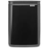 Brabantia Pattumiera Bo 4L - Cestino piccolo ed elegante - Apertura e chiusura soft - Igienico e poco ingombrante - appendibile a parete - Per bagno, toilette, camera da letto - Matt Black