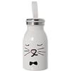 DRW Thermos in Acciaio Inox da 260 ml con Decorazione Gatto Bianco 260 ml