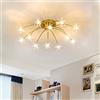 Lanekd LED Lampada da soffitto Camera da Letto, Soggiorno Plafoniera Cielo stellato Design Sala da pranzo Lampada a Sospensione Paralume Vetro Simpatica Lampada per Bambini (12 luce calda)