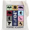 FUNYSO Bookish Gift - Borsa tote ispirata a KOTLC, idea regalo per amanti dei libri, Foxfire Academy Regno Unito, 28 inches