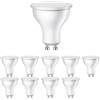 ledscom.de 10 lampadine LED GU10, PAR16, bianco (4000 K), 7 W, 630lm, 103°, opaco