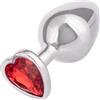 California Exotics Jewel Heart Plug Large Ruby
