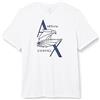 Armani Exchange Sustainable, Regular Fit, Logo Eagle Stampato T-Shirt, Bianco, XXL Uomo