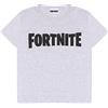 Fortnite Text-Logo Jungen-T-Shirt Heather Grey 128