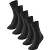 Schiesser Multipack 5 Pack Herrensocken Strümpfe Calzini, Nero, 39/42 (Pacco da 5) Uomo