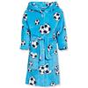 Playshoes Accappatoio in pile per bambini, Vestaglia Unisex - Bambini e ragazzi, calcio azzurro, 146/152