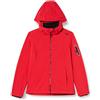 CMP (TG. 48) CMP - Giacca in softshell da donna con cappuccio removibile, Ferrari-Ne