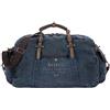 Avirex Borsone da Viaggio con Tracolla, in Canvas e Pelle Bovina, in Stile Militare, Collezione 140506 CNV0G (Blue)