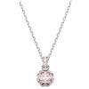 Swarovski Pendente Birthstone, Taglio squadrato, Giugno, Rosa, Placcato rodio