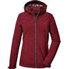 killtec Donna Giacca softshell/giacca outdoor con cappuccio staccabile con cerniera KOS 40 WMN SFTSHLL JCKT, red, 42, 41280-000