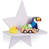 Relaxdays, Mensola da Parete a Forma di Stella, per la Cameretta dei Bambini, HLP: 27,5 x 25 x 11,5 cm, in Legno, Bianco