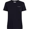 Tommy Hilfiger Donna T-Shirt Maniche Corte 1985 Mini Corp Logo Regular Fit, Blu (NOS Desert Sky), S