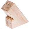 Wooden World - Ceppo portacoltelli da cucina in legno per 6 lame - Portacoltelli organizer ecologico naturale