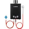 CAMPLUX 6L Scaldabagno a Gas Istantaneo, con Cappello da Pioggia, GPL, per Campeggio, Doccia Esterna, 50mbar, BW158BC-DE