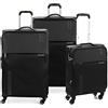 RONCATO SPEED set valigie trolley, Espandibile con zip, con sistema di chiusura TSA - Nero