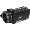 Yctze Videocamera HD con Zoom Ottico 4K 10X, Touch Screen IPS da 3 MP, Videocamera Anti-shake, Anti-shake a 6 Assi, Porta Hot-shoe per i Viaggi