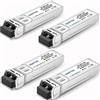 QSFPTEK Confezione da 4 ricetrasmettitori LC SFP+ 10G-SR SFP+ 850nm 300M 10GBASE-SR multimodale LC SFP+ per Cisco SFP-10G-SR, Ubiquiti UF-MM-10G, Mikrotik, Supermicro Altri Switch